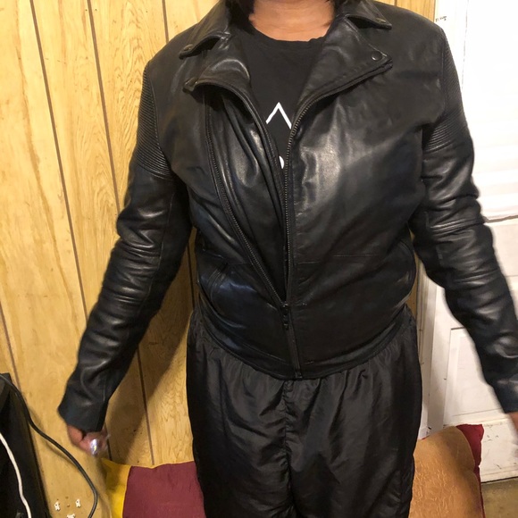 Selected Hommo Leather Motorcycle Jacket - Picture 1 of 12